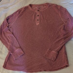 Lucky Brand Long Sleeve Waffle Henley Shirt